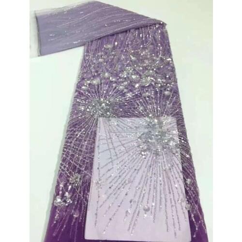 High grade emerald green beaded African sequins net lace fabric fully embroidered French lace for party dress