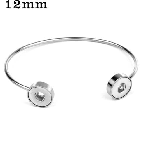 12mm Stainless steel bracelet snap button jewelry BC5190