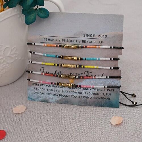 Boho Seed Beaded Bracelet For Women Wristband Fashion Summer Bohemian Braided Wrap Bracelets Jewelry Joalheria Pulsera Armband