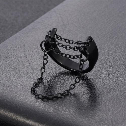 2020 Fashion New Punk Style Chain Link Finger Open Rings for Women Men Party Concert Ceremony Fashion Jewelry Gift Wholesale