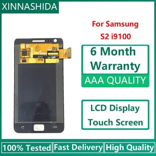 For Samsung Galaxy SII S2 i9100 Super AMOLED LCD Display 100% Tested Working Touch Screen Assembly
