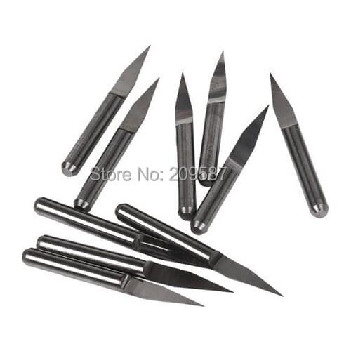 10pcs Carbide PCB Engraving Bits CNC Router Tool 20 Degree 0.4mm