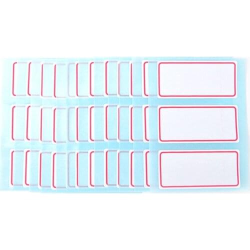 12 Sheets/Pack Write-On Index Tab Sticker Notepad Stationery Writable Name Book