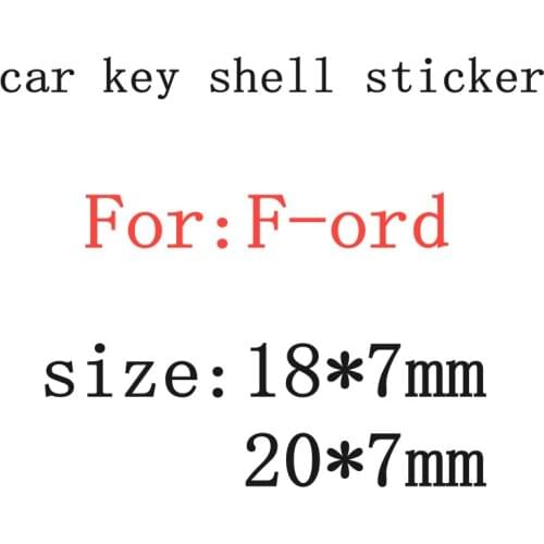 2pcs 20pcs 18X7mm/ 21X7mm Oval car key badge for F-ORD car remote Emblem for folding flip remote key shell sticker