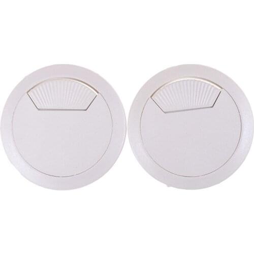 2PCS/set Best Promotion 60mm Computer Desk Grommet Table Cable Outlet Port Surface Wire Hole Cover Durable