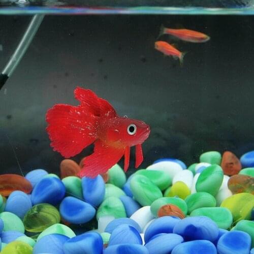 3 Color Fluorescent Artificial Glowing Goldfish Betta Aquarium Decoration With Sucker Cup Lovely Vivid Fish Tank Ornament