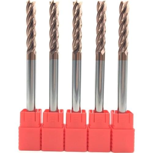 5PCS HRC60 10mm Solid Carbide Endmills ENDMILL D10X50XD10X150L 4 Flute Standard Length Side milling Slotting Profiling face mill
