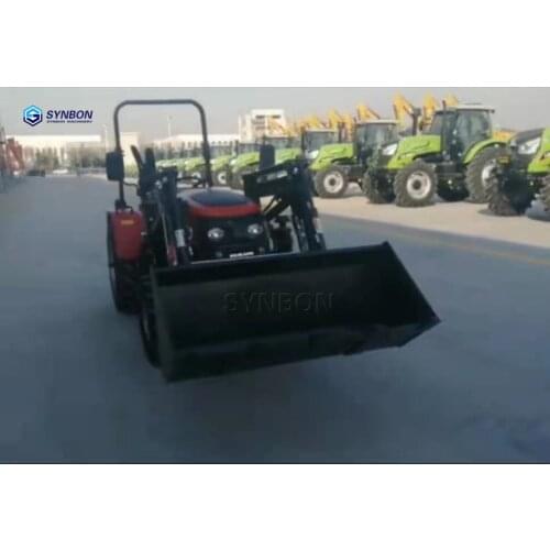 60hp 4WD Mini Farm Hydraulic Equipment Small Orchard Greenhouse Tractor With Loader Multiple Auxiliary Tools