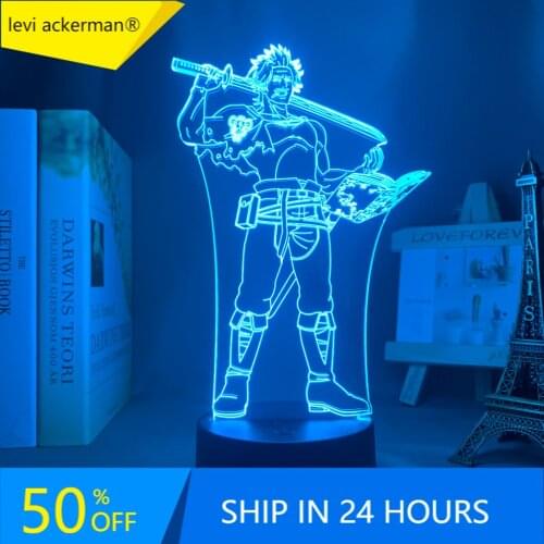 Anime Led Light Black Clover Yami Sukehiro Nightlight for Bedroom Decor Nightlight Manga Birthday Gift Room Led Night Lamp 3d
