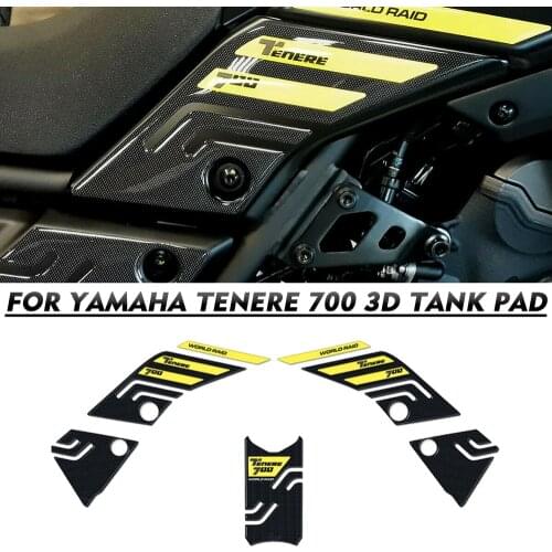 Tank Pad For YAMAHA TENERE 700 Tenere 700 T700 XTZ 690 T 700 2019 2020 3D Side Fuel Tank Pad Waterproof pad sticker
