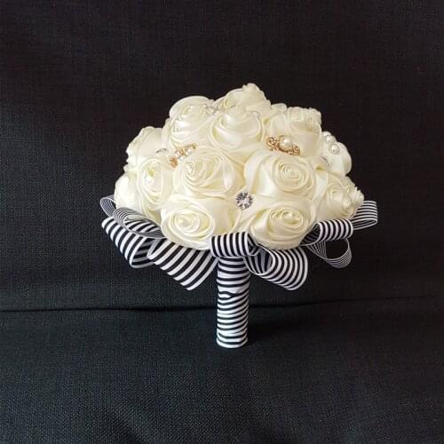 Free shipping super cheap Diamond pearl decorative handmade custom wedding bride wedding holding flowers in Europe and America