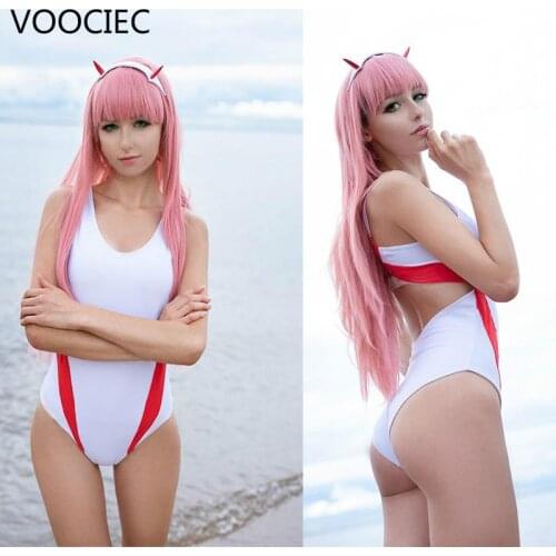 VOOCIEC DARLING in the FRANXX Japanese Anime BIkini Cosplay Sukumizu Costumes Beach 2020 New Swimwear Women Micro Bikini