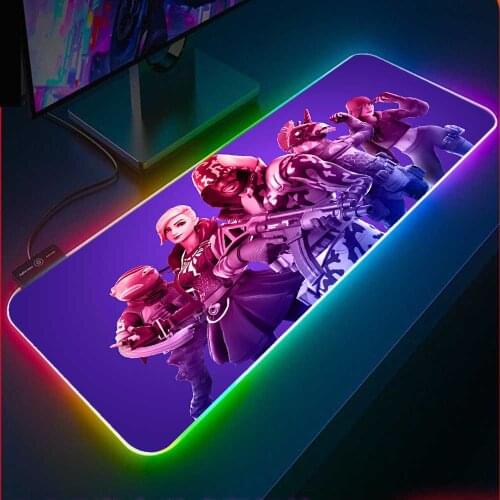 Gamer Fortnitemares Large Mouse Pad RGB Game Lovers Desktop Laptop Gaming Keyboard Pad USB LED Glowing Game Accessories Gamers