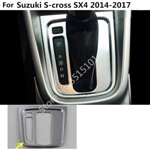 Car Cover Styling Stick Middle Front Shift Stall Paddle Cup Lamp Frame Trim For Suzuki S-Cross Scross SX4 2014 2015 2016 2017