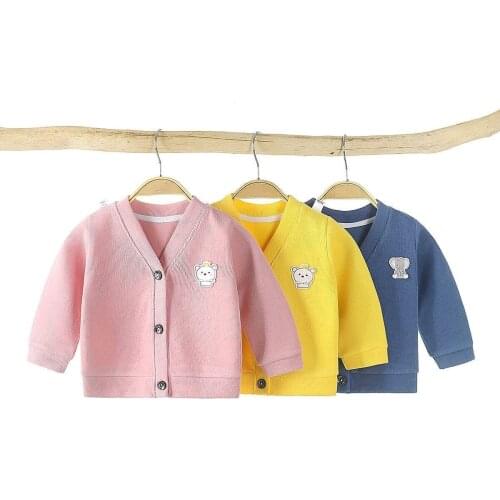 Spring Autumn Baby Boys Girls Knitted Cardigan Sweater Children Clothing Toddler Long Sleeve Jacket Coat Kids Clothes Winter