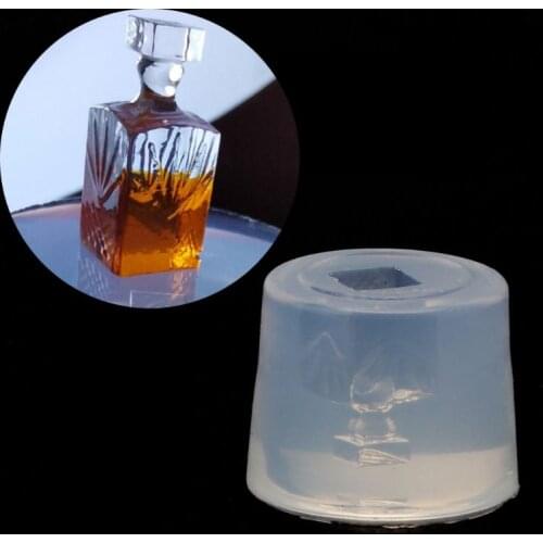 DIY Mini Wine Bottle Perfume Bottle Pendant 3D Silicone Resin Molds Jewelry Tool F3MF