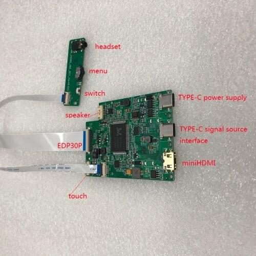 EDP LCD driver board c-type one line through 30-pin EDP 15.6 11.6 "13.3" "17.3" 1920 x1080 LCD panel controller board DIY kit