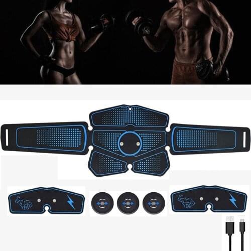 USB Charging Electrostimulator ABS Stimulator EMS Abdominal Muscle Stimulator Belt Slimming Bandage Vibration Fitness Equipments