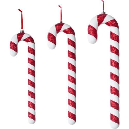 Candy Cane Ornament Glitter Christmas Canes Decor Tree Hanging Crutch Pendant