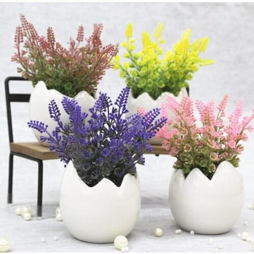 Creative Eggshell Ceramic Flower Pot Flower Arrangement Succulents Desktop Decoration White Flower Pot Vase Gift Home Decoration