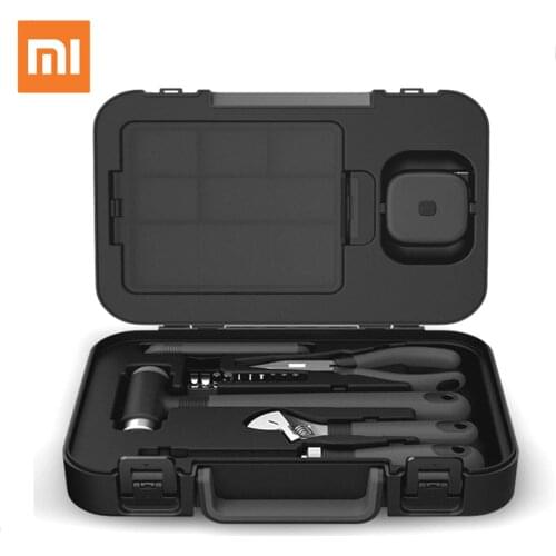 XIAOMI MIIIW Toolbox 16Pcs DIY Tool Kit General Household Hand Tool with Screwdriver Wrench Hammer Tape Plier Multifunctional
