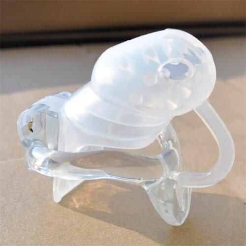 New Silicone Soft Thorn Cock Cage,Male Chastity Device With Fixed Resin Ring,Penis Sleeve Barbed,Adult Sex Toys For Men