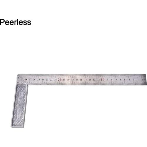 Peerless 30cm Stainless Steel Right Angle Square Ruler Angle Measuring Tools