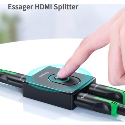 Essager ​HDMI Splitter HD 4K 1x2/2x1 Adapter HDMI Switch Connector 2 in 1 Out Converter HDMI Switcher For PS4 Xbox TV BOX Lapto