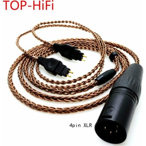 TOP-HiFi 1.2m 8cores Pure Copper Headphone Replacement Audio Cable for HD600 HD650 HD525 HD545 HD565 HD580 Headphones