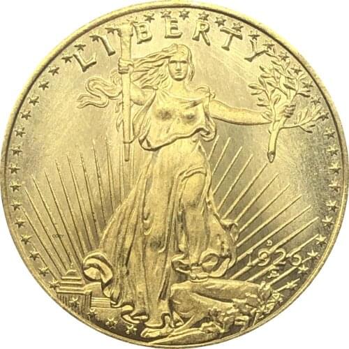 United States Liberty 1926 D Twenty 20 Dollars Saint Gaudens Double Eagle With Motto In God We Trust Gold Copy Coin