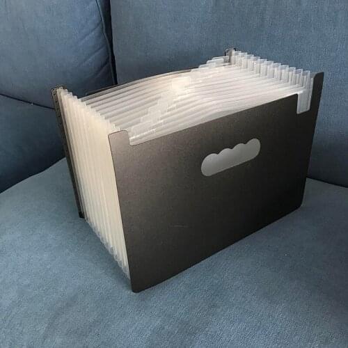 Accordion Organ Storage Folder For Black And White Foldable A4 Document Organizer High Capacity Compartment Office Documents