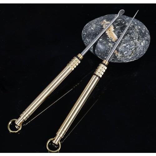 Titanium Toothpick Ear Pick Holder Keychain Travel Multi-tool Kit Pocket Key Chain Tooth Pick Case Seal Storage Container Box