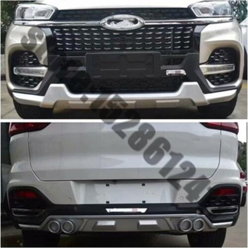 For Chery Tiggo 8 2018-2020 High quality plastic ABS Chrome Front+Rear bumper cover trim Car Styling