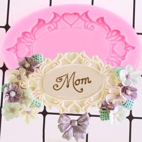 Mirror Frame Silicone Mold Cake Boeder Fondant Molds Wedding Cake Decorating Tools Chocolate Gumpaste Moulds Candy Clay Mould