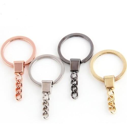10pcs/lot Mixed Silver Golden Blank Keyring Keychain Split Ring Keyfob Key Holder Rings Women Men DIY Key Chains Accessories
