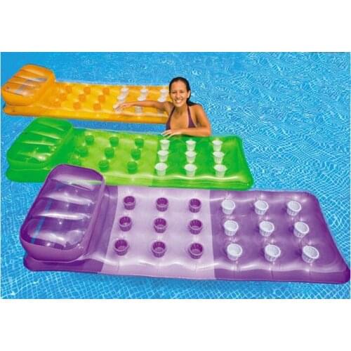 18 Holes Inflatable Sun Floating Row Adult Floating Water Bed Swimming Air Mattresses Beach Toys Water Sport