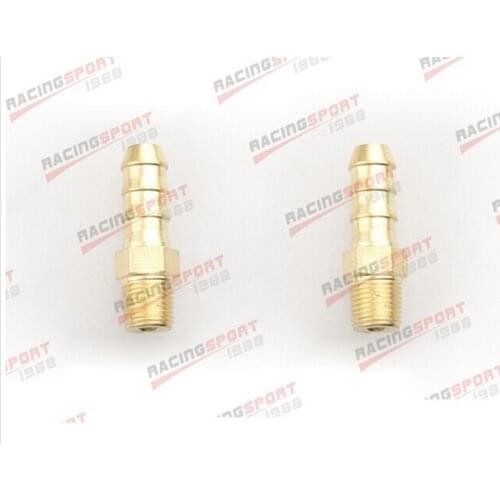 2PCS Barb To 3/8" Male NPT Pipe Thread 4mm Male Brass Hose