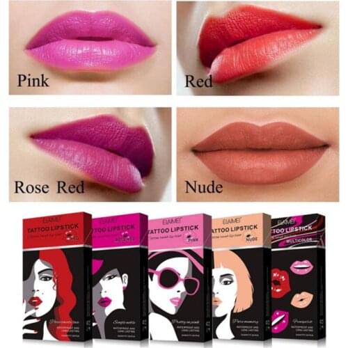 20pcs/set Lipstick Microbrush Long Lasting Waterproof Disposable Brushes Cotton Swab Lipsticks Korean Cigarette Case Lip Glaze