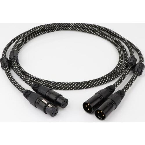 5N OCC Copper Conductor Audio Balance Interconnect Cable With Gold Plated XLR Plug Connector HIFI Audio XLR Plug Cable