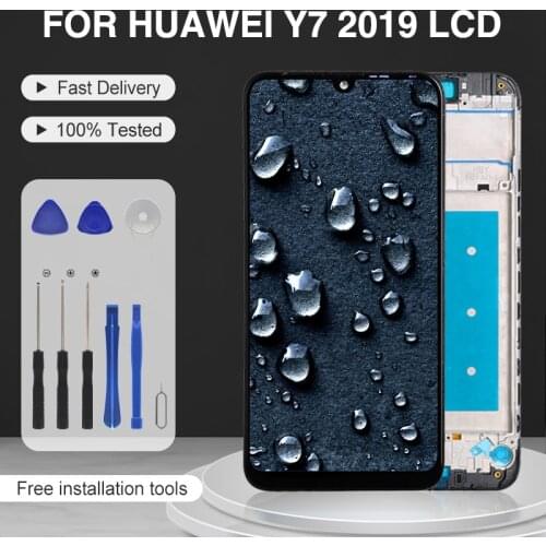 Dinamico 1Pcs Free Shipping Y7 2019 LCD For Huawei Y7 Pro 2019 LCD DUB-LX2 DUB-L22 Display Touch Screen Digitizer Assembly+Tools