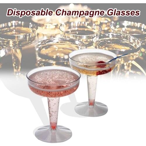 6pcs New Plastic Martini Champagne Cocktail Cups Home And Living Disposable Hard Cocktail Cups for Parties Wedding Buffets