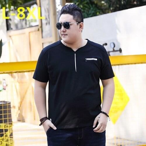 8XL 6XL 5XL 4XL New Brand Summer Short Sleeve T shirts Men Cotton Fashion Tees Plus Size V-Neck Village Print Clothing