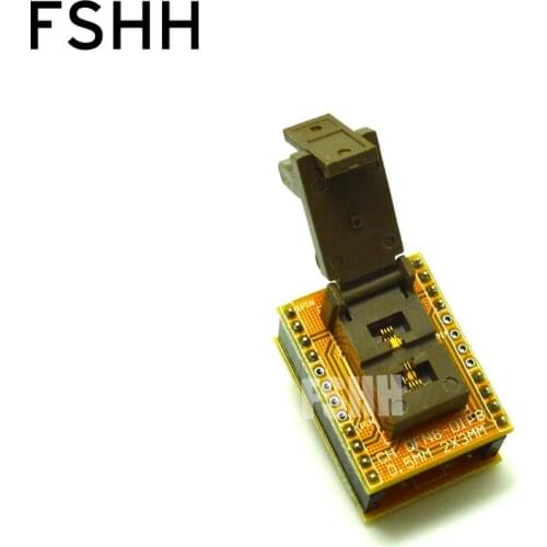 QFN8 to DIP8 Programmer Adapter DFN8 MLF8 WSON8 test socket Pitch=0.5mm Size=2mm X 3mm