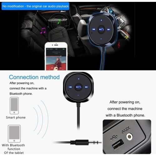 USB2.0 bluetooth-compatible Wireless Car Adapter Kit Hands-free Talking Car Audio Receiver Built-In Music Controller StereoSound