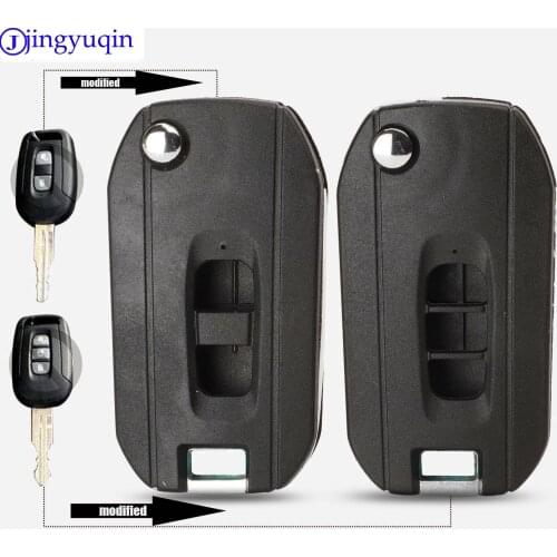 Jingyuqin Folding Car Key Case 2/3 Buttons Remote For CHEVROLET CAPTIVA Car Key Modified Blank Key Shell Cover