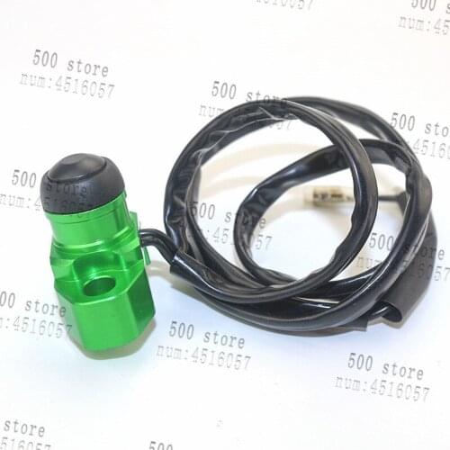 CNC BILLET UNIVERSAL ENGINE STOP START KILL SWITCH BUTTON For KX65 KX85 KX125 KX250 KXF250 KXF450 KLX200 KLX250 Motocross GREEN