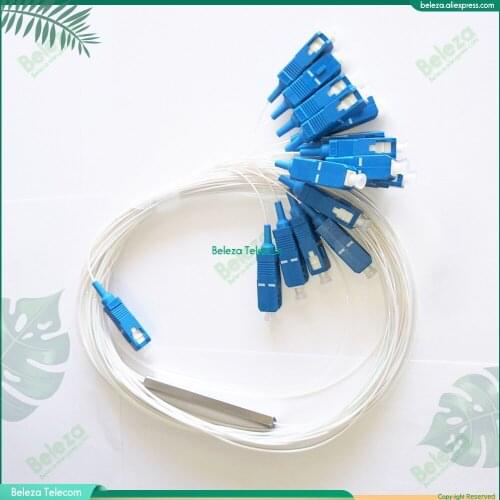 Quality Warranty 20pcs Lot Fiber Optic Splitter1X16 PLC SC/UPC SM Singlemode Mini Module 0.9mm G657A1 PVC 1m FTTH Blockless