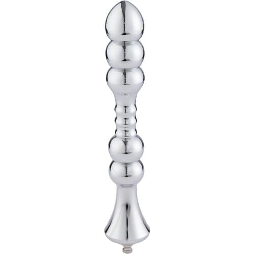 Hismith 8.02” Metal Bead Anal Dildo, Smooth Aluminium Anal Wand with KlicLok System for Premium Sex Machine