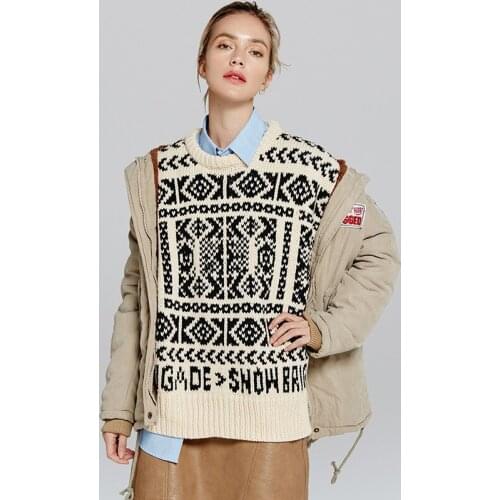 2019 Top Fashion Cotton No Winter New Han Lead Even Hat Cotton-padded Jacket Lamb Long Fund Womens Clothes Will Leisure Time