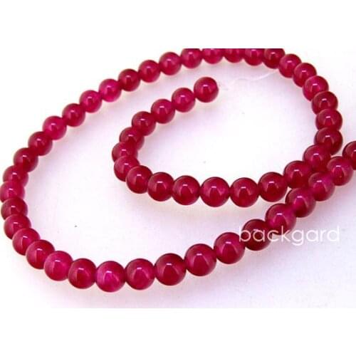 Unique Pearls jewellery Store,Charming Red Jade Round 6mm Gemstone Loose Beads Jewelry LC3-0185